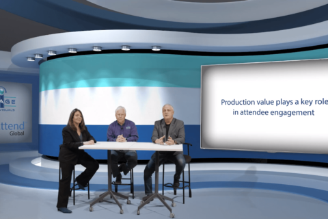 A virtual recording captured on a virtual screen