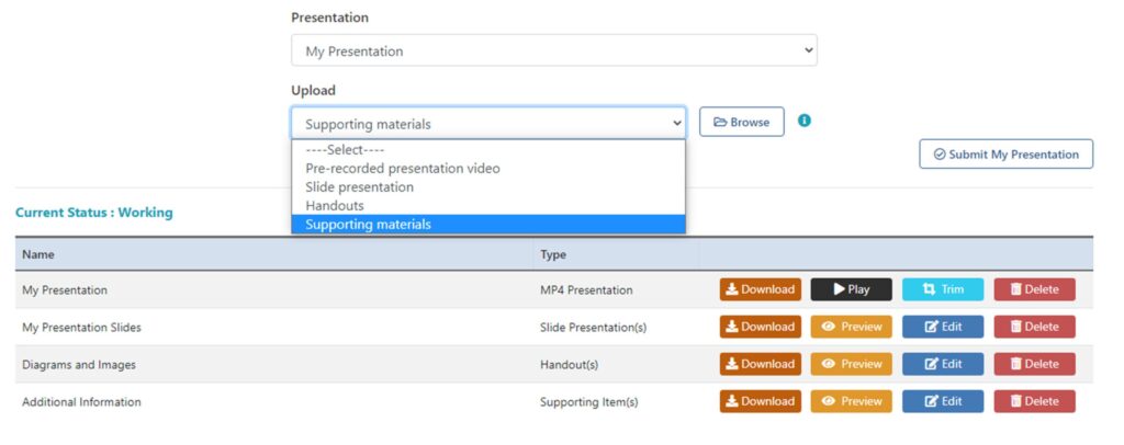 Presentation Management Portal for live and hybrid events is a new event technology to help simplify hybrid presentations and speakers