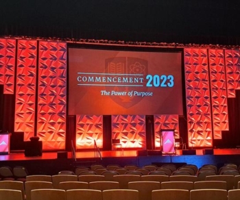 CTU 2023 Graduation – Colorado Convention Center – Modular Backdrops Stage Design Panels – ImageAV