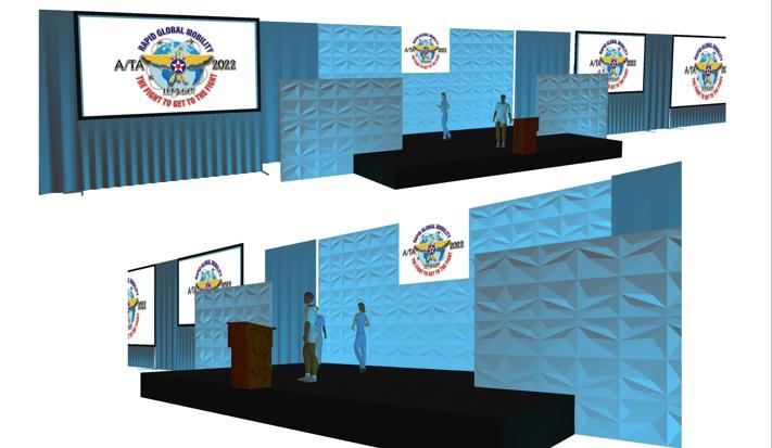 Airlift Tanker Association 2022 Conference - Gaylord Rockies Hotel - Set Design Rendering - ImageAV