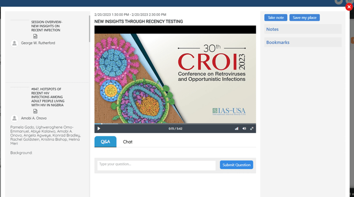 CROI 2023 Seattle WA Virtual Platform Session Viewing ImageAV - Denver, CO - Image AV